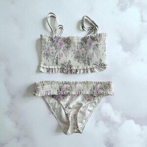 SEA & VIOLET Floral Two Piece Bikini Swimsuit Size Small